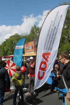 Wie immer am 1. Mai aktiv: Die CDA Berlin.