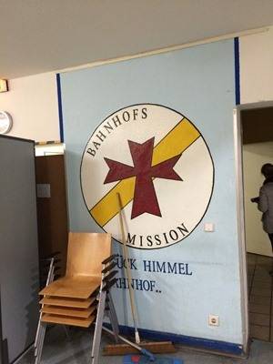 Das Logo der Bahnhofsmission.