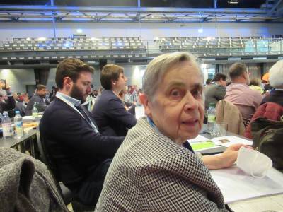 Der Berliner CDA-Landesvorsitzende Gernot Nahrung (links) und die stellvertretendende Vorsitzende der CDA Charlottenburg-Wilmersdorf Marion Halten-Bartels.